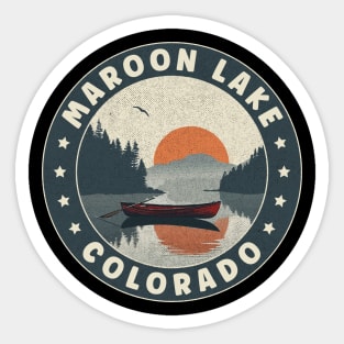 Maroon Lake Colorado Sunset Sticker
